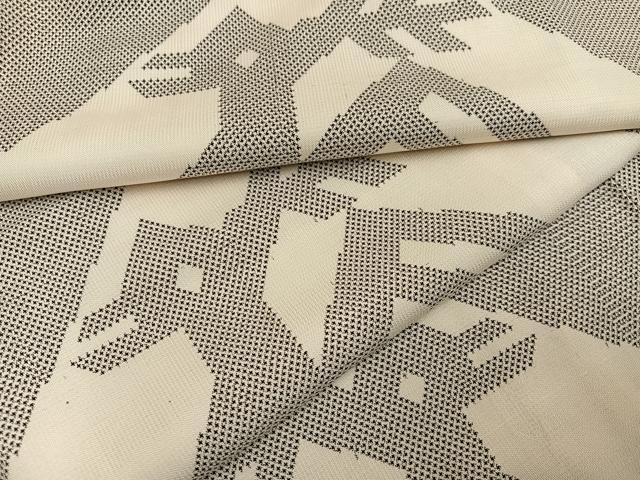 平和屋着物●本場大島紬　白大島　一元7マルキ　有栖川文様　正絹　逸品　AABG0404ph
