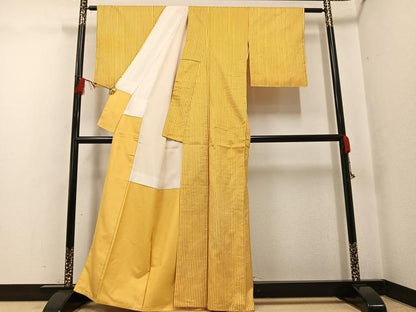 平和屋着物●本場大島紬　染大島　総絞り　間道　正絹　逸品　AABG0405ph