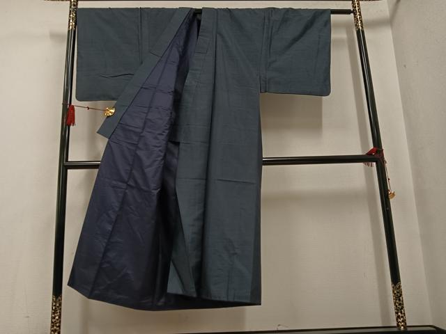 平和屋着物●男性 本場大島紬 アンサンブル 亀甲絣 正絹 逸品 AABG0407ph