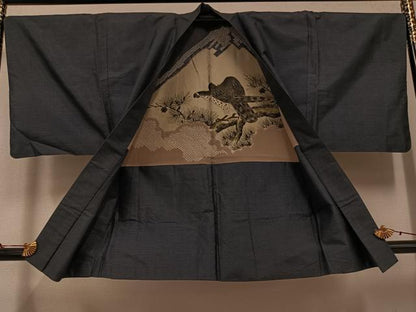 平和屋着物●男性 本場大島紬 アンサンブル 亀甲絣 正絹 逸品 AABG0407ph