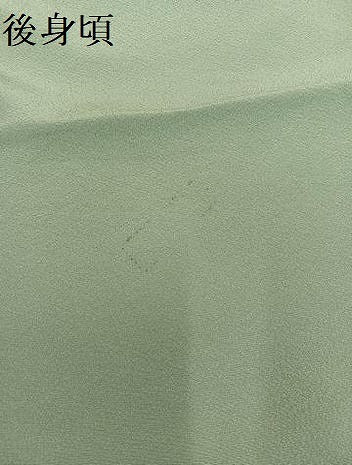 平和屋着物●上質な色無地　山葵色　正絹　逸品　未使用　AABG0411ph