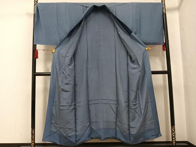 平和屋着物●男性 長襦袢 袷 人物樹林文 富士山 正絹 逸品 未使用 AABG0417ph