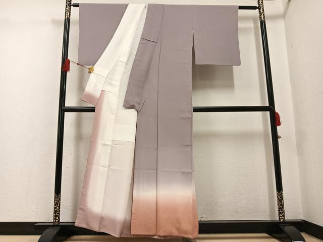 平和屋着物●世界的人形師 辻村寿三郎 ジュサブロー 訪問着 霞文 暈し染め 正絹 逸品 AABG0421ph