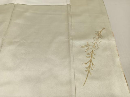平和屋着物●訪問着　作家物　御所車地紙花文　暈し染め　金彩　正絹　逸品　AABG0426ph