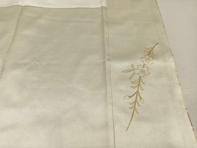 平和屋着物●訪問着　作家物　御所車地紙花文　暈し染め　金彩　正絹　逸品　AABG0426ph
