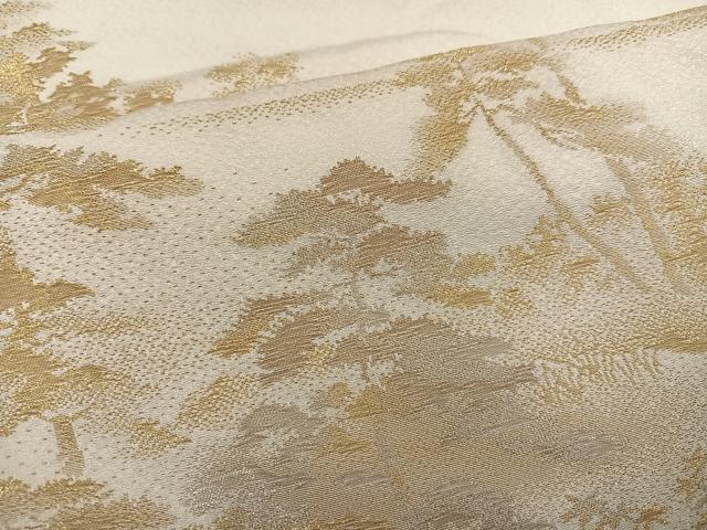 平和屋着物●豪華色留袖　寿光織　金閣庭図　金銀糸　仮絵羽　正絹　逸品　未使用　AABG0427ph