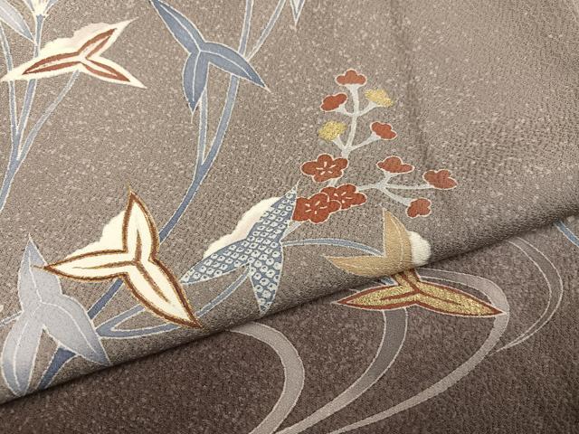 平和屋着物●訪問着　立波草花文　暈し染め　金彩　正絹　逸品　AABG0428ph