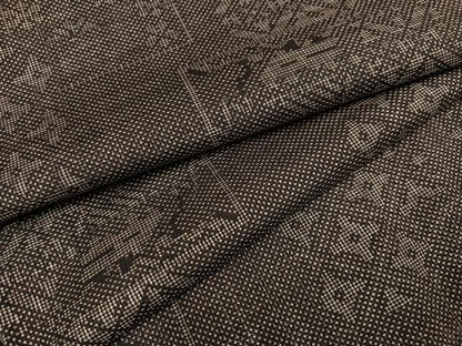 平和屋着物●本場大島紬　一元7マルキ　幾何学文様　正絹　逸品　AABG0433ph