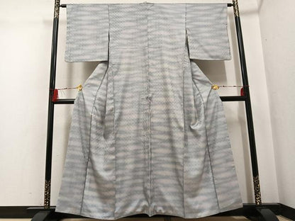 平和屋着物●花織 紬 霞文 正絹 逸品 AABG0438ph