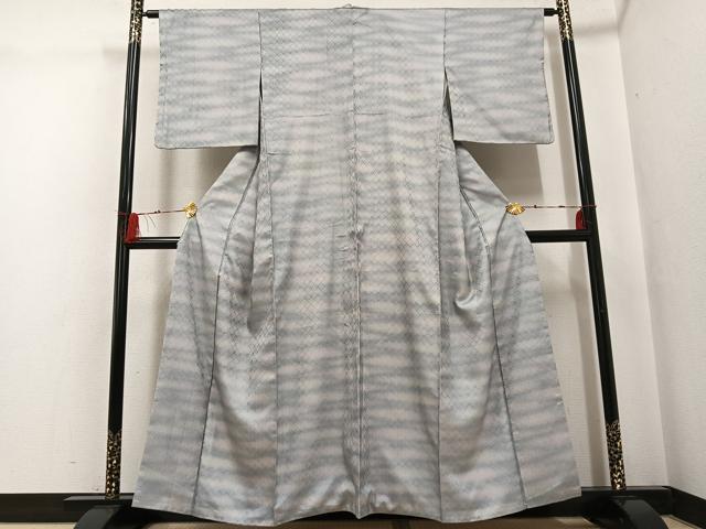 平和屋着物●花織 紬 霞文 正絹 逸品 AABG0438ph