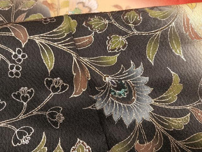 平和屋着物●豪華振袖　更紗枝花文　暈し染め　金銀彩　正絹　逸品　AABG0441ph