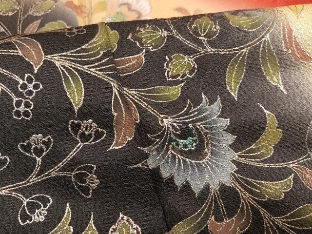 平和屋着物●豪華振袖　更紗枝花文　暈し染め　金銀彩　正絹　逸品　AABG0441ph
