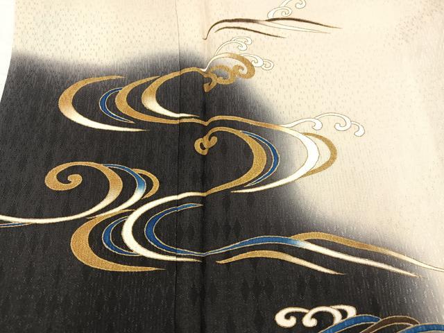 平和屋着物●訪問着　流水文　金彩　正絹　逸品　未使用　AABG0442ph