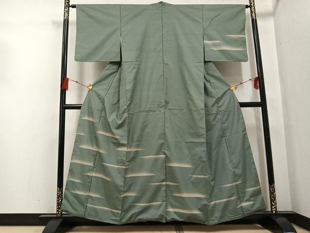 平和屋着物●本場大島紬 訪問着 カタス7マルキ 霞文 正絹 逸品 AABG0451ph