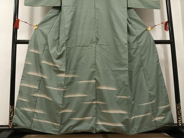 平和屋着物●本場大島紬 訪問着 カタス7マルキ 霞文 正絹 逸品 AABG0451ph