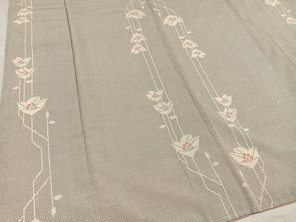 平和屋着物●本塩沢 110亀甲 花間道 正絹 逸品 未使用 AABG0453ph