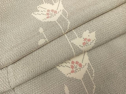 平和屋着物●本塩沢 110亀甲 花間道 正絹 逸品 未使用 AABG0453ph