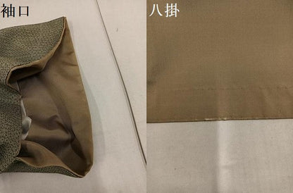 平和屋着物●本塩沢　110亀甲　麻の葉文様　正絹　逸品　AABG0454ph