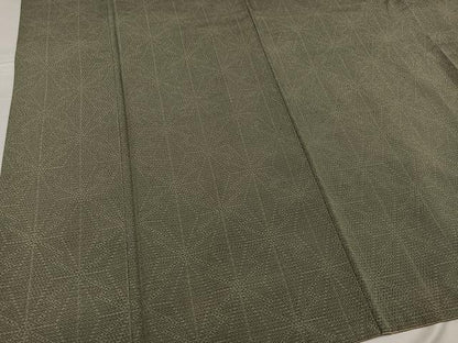 平和屋着物●本塩沢　110亀甲　麻の葉文様　正絹　逸品　AABG0454ph