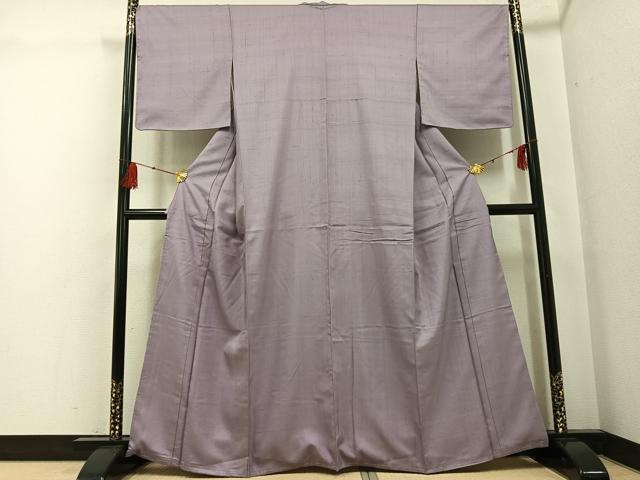 平和屋着物●上質な紬　色無地　薄柿色　正絹　逸品　未使用　AABG0459ph