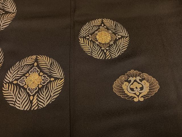 平和屋着物●訪問着　駒刺繍　黄金繭　花鳥文　金彩　正絹　逸品　AABG0462ph