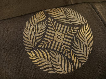 平和屋着物●訪問着　駒刺繍　黄金繭　花鳥文　金彩　正絹　逸品　AABG0462ph