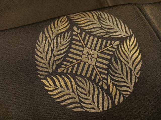 平和屋着物●訪問着　駒刺繍　黄金繭　花鳥文　金彩　正絹　逸品　AABG0462ph