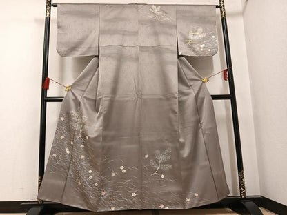 平和屋着物●洗える最高級着物　＜英＞はなぶさ謹製　訪問着　松　梅　楓　金彩　AABG0463ph