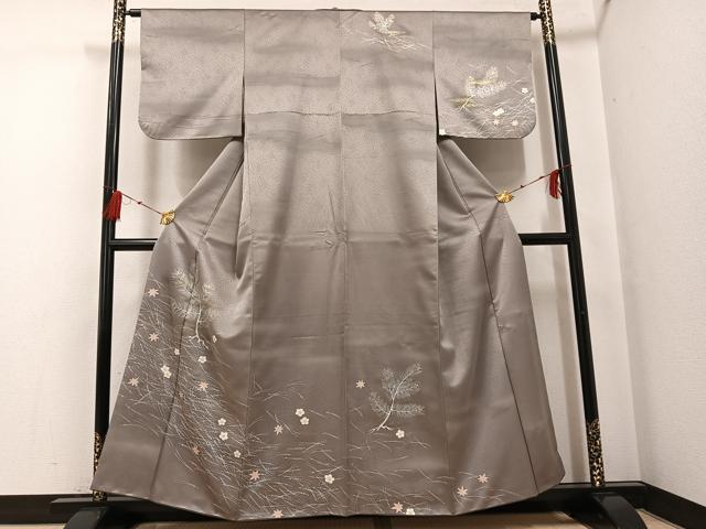 平和屋着物●洗える最高級着物　＜英＞はなぶさ謹製　訪問着　松　梅　楓　金彩　AABG0463ph