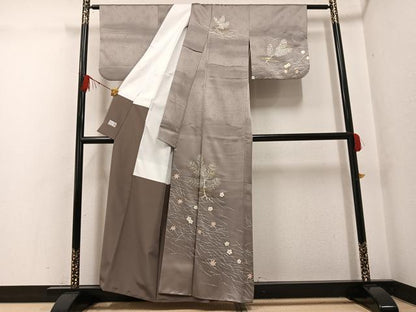 平和屋着物●洗える最高級着物　＜英＞はなぶさ謹製　訪問着　松　梅　楓　金彩　AABG0463ph