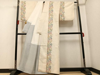 平和屋着物●紬 訪問着 いろは唄 正絹 逸品 AABG0469ph