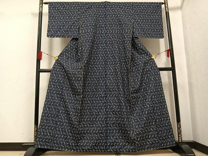 平和屋着物●本場琉球絣　紬　正絹　逸品　AABG0470ph