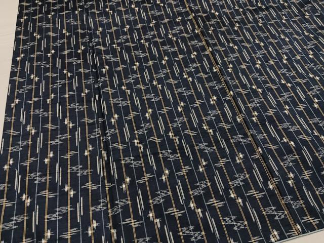 平和屋着物●本場琉球絣　紬　正絹　逸品　AABG0470ph