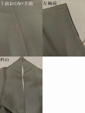 平和屋着物●江戸小紋　万筋　黒×白　正絹　逸品　AABG0471ph