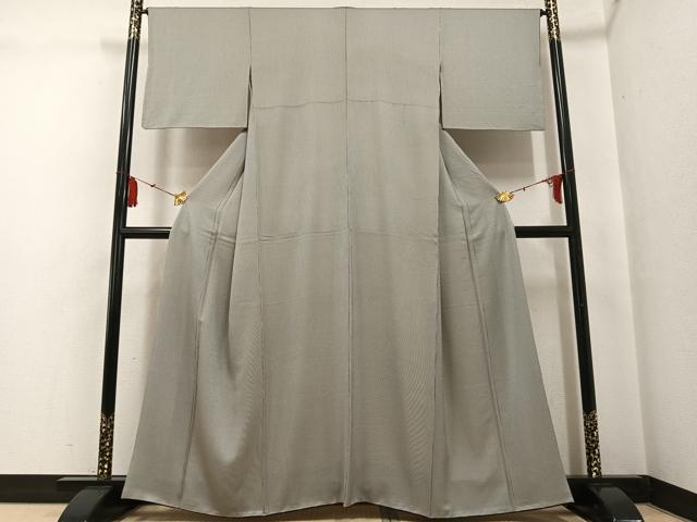 平和屋着物●江戸小紋　万筋　黒×白　正絹　逸品　AABG0471ph