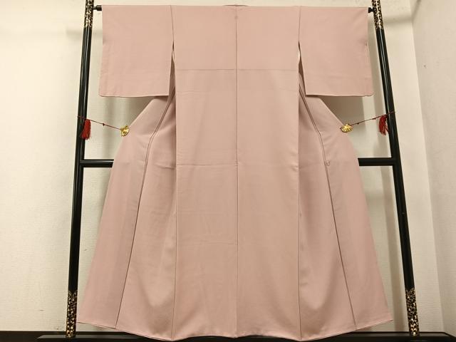 平和屋着物●銀座きしや 色無地 作家物 水柿色 正絹 逸品 AABG0473ph