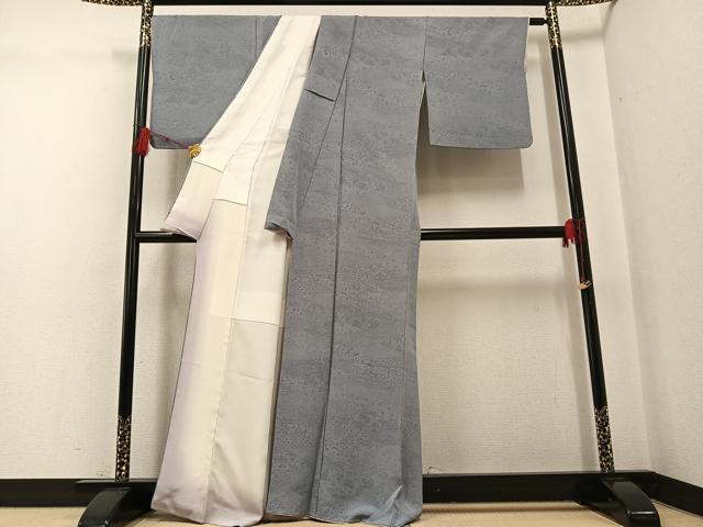 平和屋着物●伝統工芸士 関正三郎 江戸小紋 草花文 正絹 逸品 AABG0474ph