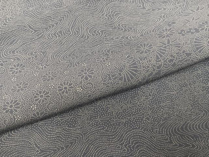 平和屋着物●伝統工芸士 関正三郎 江戸小紋 草花文 正絹 逸品 AABG0474ph
