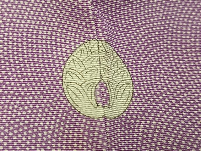 平和屋着物●江戸小紋　訪問着　上山正弘　草花文　正絹　逸品　AABG0475ph