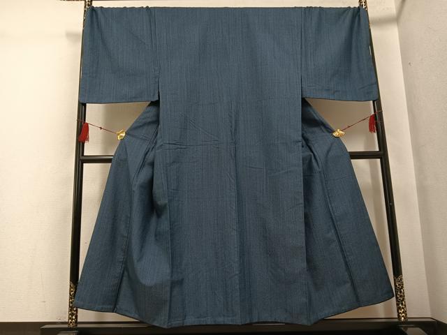 平和屋着物●男性　お召　亀甲柄　正絹　逸品　AABG0479ph