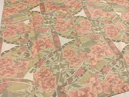 平和屋着物●本場大島紬　白大島　一元絣　草花文　正絹　逸品　AABG0480ph