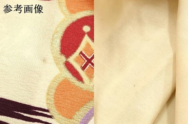 平和屋着物▼和装小物　巾着バック　花柄　金彩　逸品　AABG0591ay