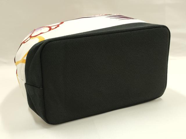 平和屋着物▼和装小物　巾着バック　花柄　金彩　逸品　AABG0594ay