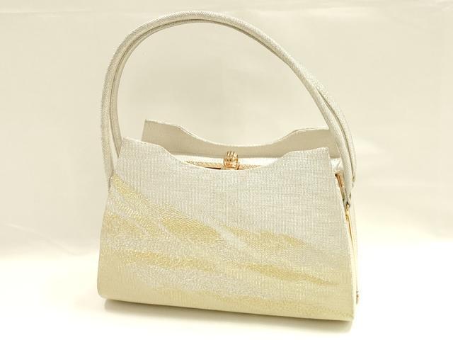 平和屋着物●和装小物　和装バッグ　ハンドバッグ　金銀糸　逸品　AABG0598ay