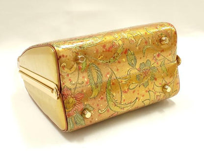 平和屋着物▼和装小物 和装バッグ おき宗 ハンドバッグ 花柄 更紗 金彩 逸品 AABG0601ay