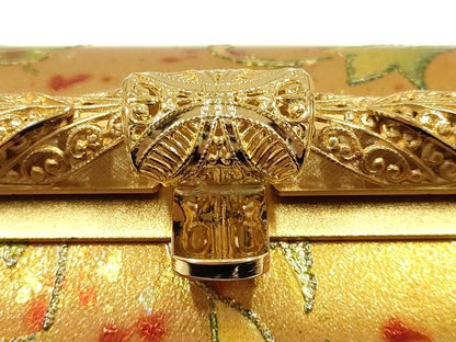 平和屋着物▼和装小物 和装バッグ おき宗 ハンドバッグ 花柄 更紗 金彩 逸品 AABG0601ay