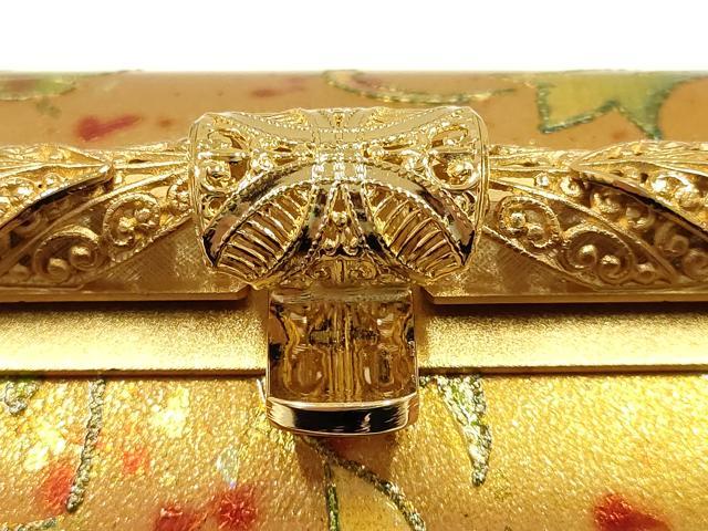 平和屋着物▼和装小物 和装バッグ おき宗 ハンドバッグ 花柄 更紗 金彩 逸品 AABG0601ay