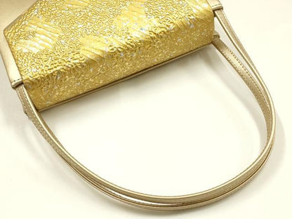 平和屋着物▼和装小物　和装バッグ　ハンドバッグ　金彩　ラインストーン　逸品　AABG0614ay