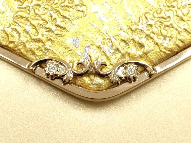 平和屋着物▼和装小物　和装バッグ　ハンドバッグ　金彩　ラインストーン　逸品　AABG0614ay