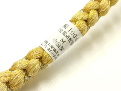 平和屋着物●和装小物　振袖用帯締め　装飾　つまみ細工　パール　ビーズ　ラインストーン　金糸　正絹　逸品　未使用　AABG0626ay